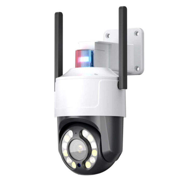 Customize factory 4g wifi flash light alart PTZ security camera