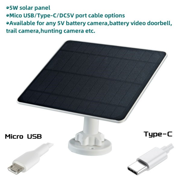 Customized Factory 5W Solar Panel For Eufy Camera