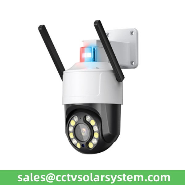 Customize factory 4g wifi flash light alart PTZ security camera